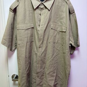 Sean John Beige Textured Button-Up